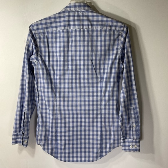 Banana Republic Blue Gingham Western Button Down Shirt Size M-L W, S Mens Cotton - Picture 3 of 11